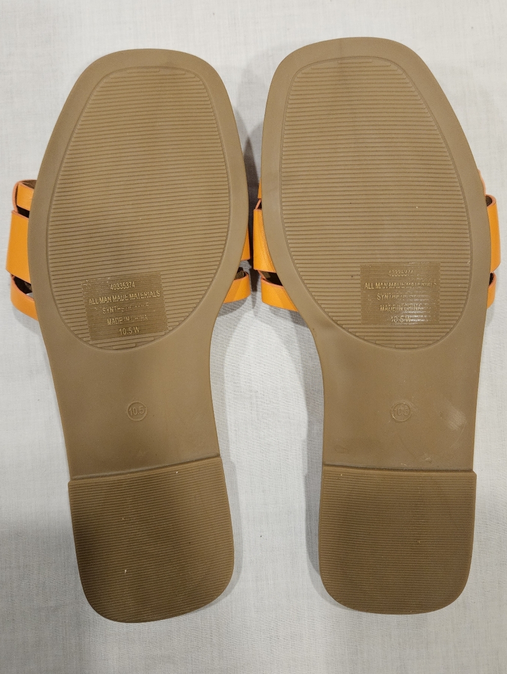 Size 10.5 Torrid Bright Orange Braided Slide Sandals - NWOT - Picture 5 of 5